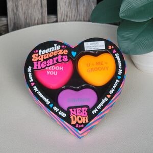 Nee Doh Teenie Squeeze Hearts - Pink, Orange, Purple